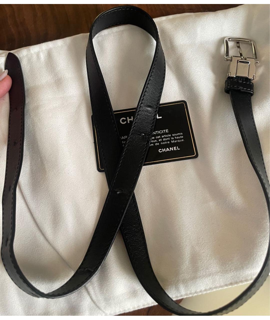CHANEL Черная кожаная поясная сумка, фото 7