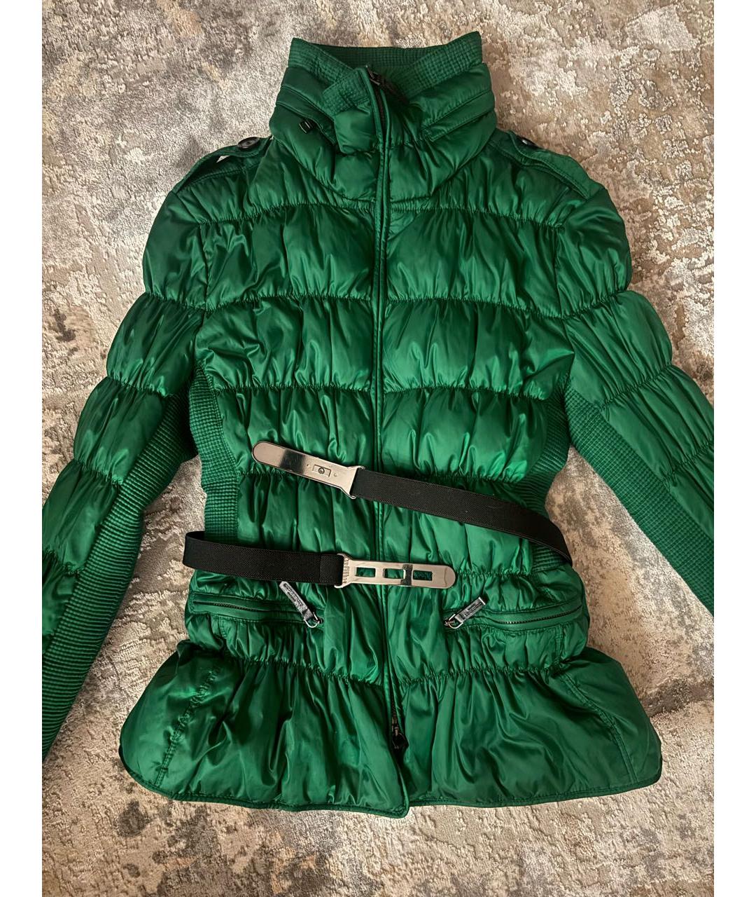 BURBERRY Зеленая полиэстеровая куртка, фото 5