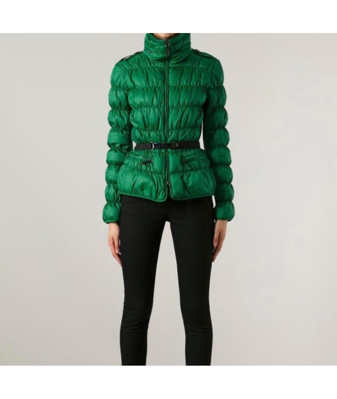 BURBERRY Зеленая полиэстеровая куртка, фото 3