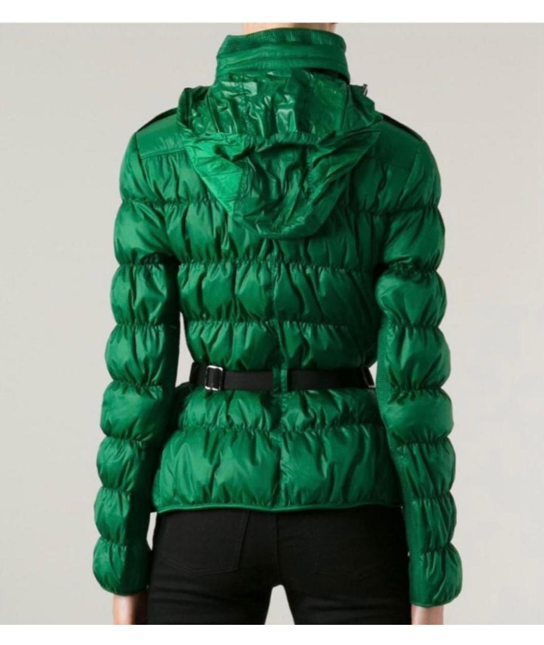 BURBERRY Зеленая полиэстеровая куртка, фото 2