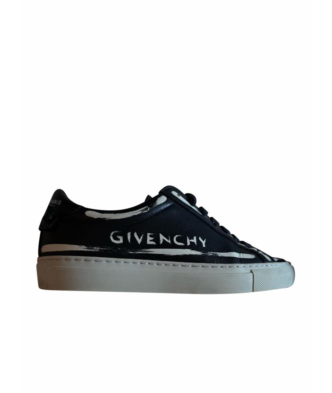 GIVENCHY Черные кожаные кеды, фото 1