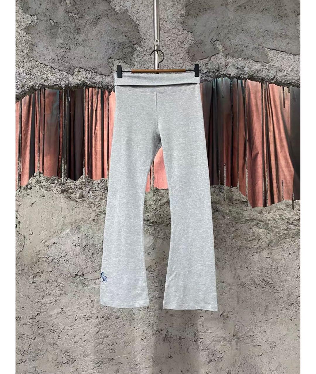 CHROME HEARTS Серые хлопковые спортивные брюки и шорты, фото 2