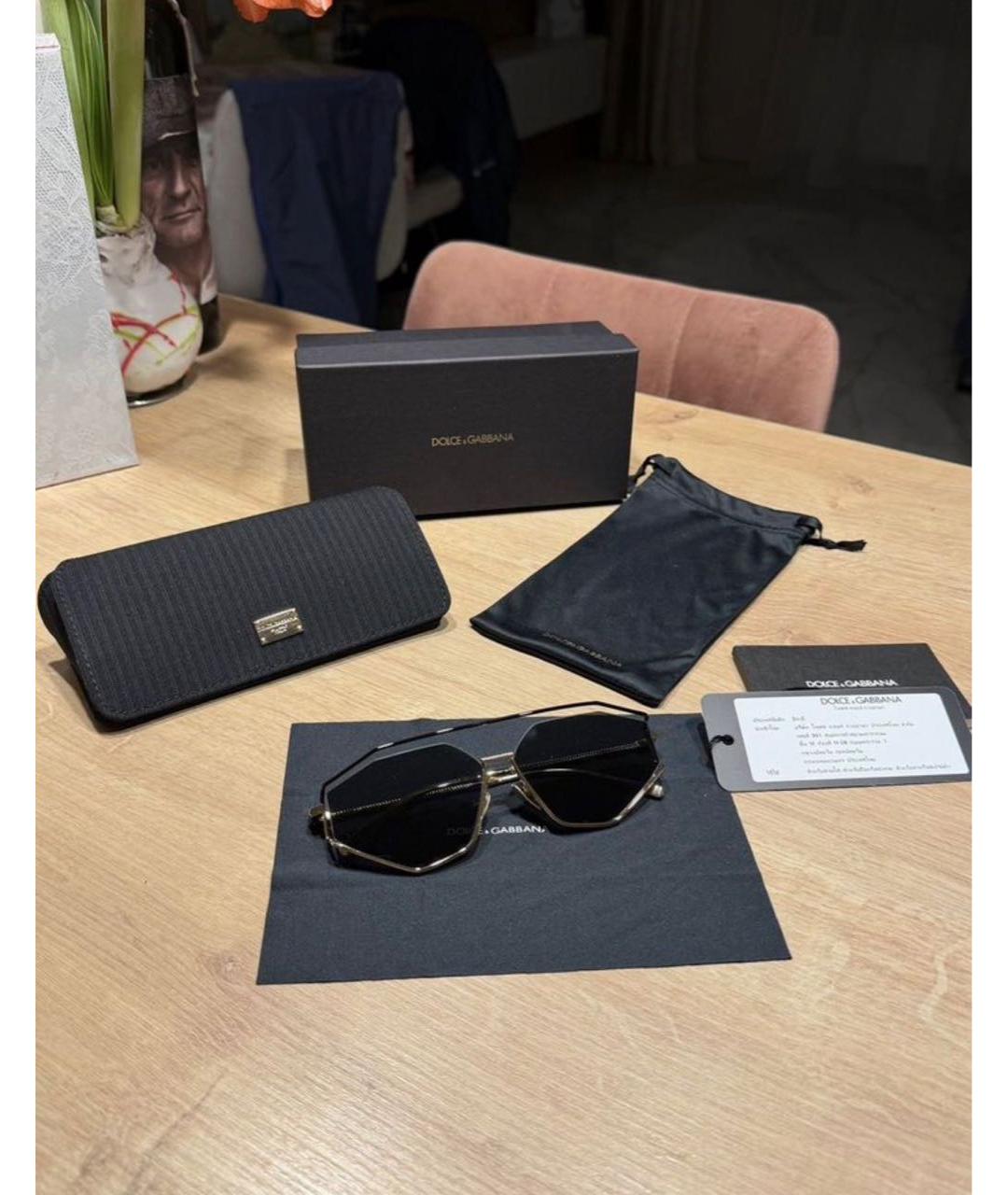 DOLCE&GABBANA Мульти металлические солнцезащитные очки, фото 4