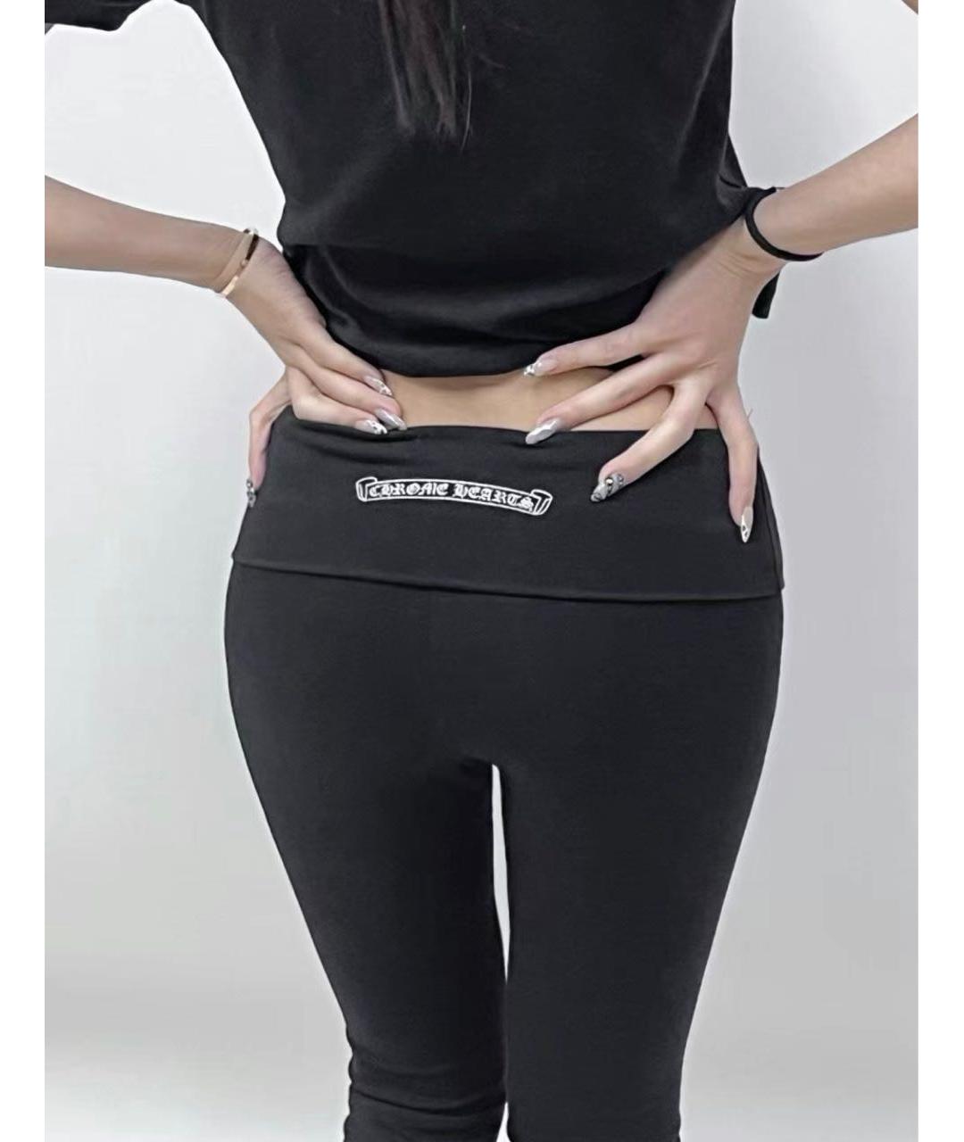 CHROME HEARTS Черные хлопковые спортивные брюки и шорты, фото 4