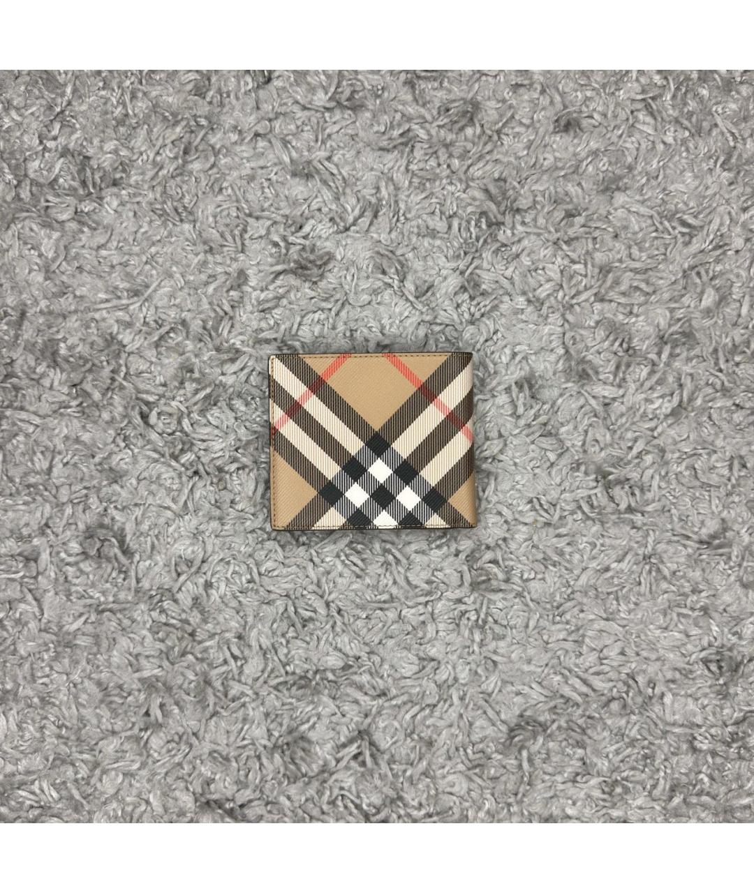 BURBERRY Бежевый кожаный кошелек, фото 2