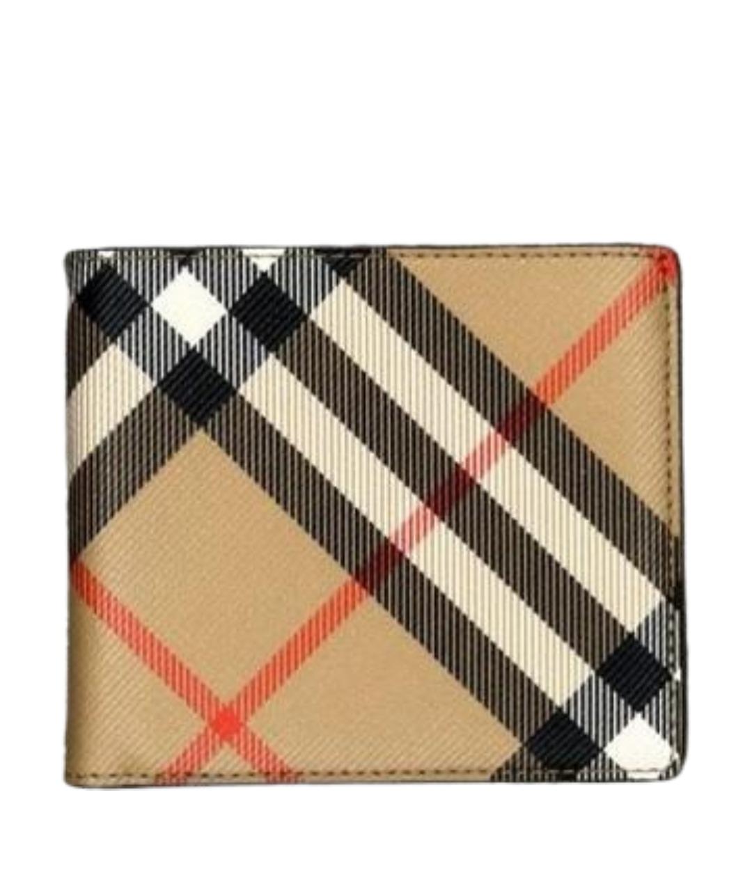 BURBERRY Бежевый кожаный кошелек, фото 1