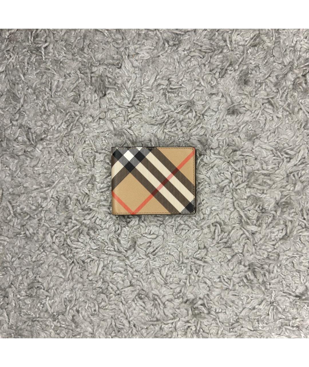 BURBERRY Бежевый кожаный кошелек, фото 3