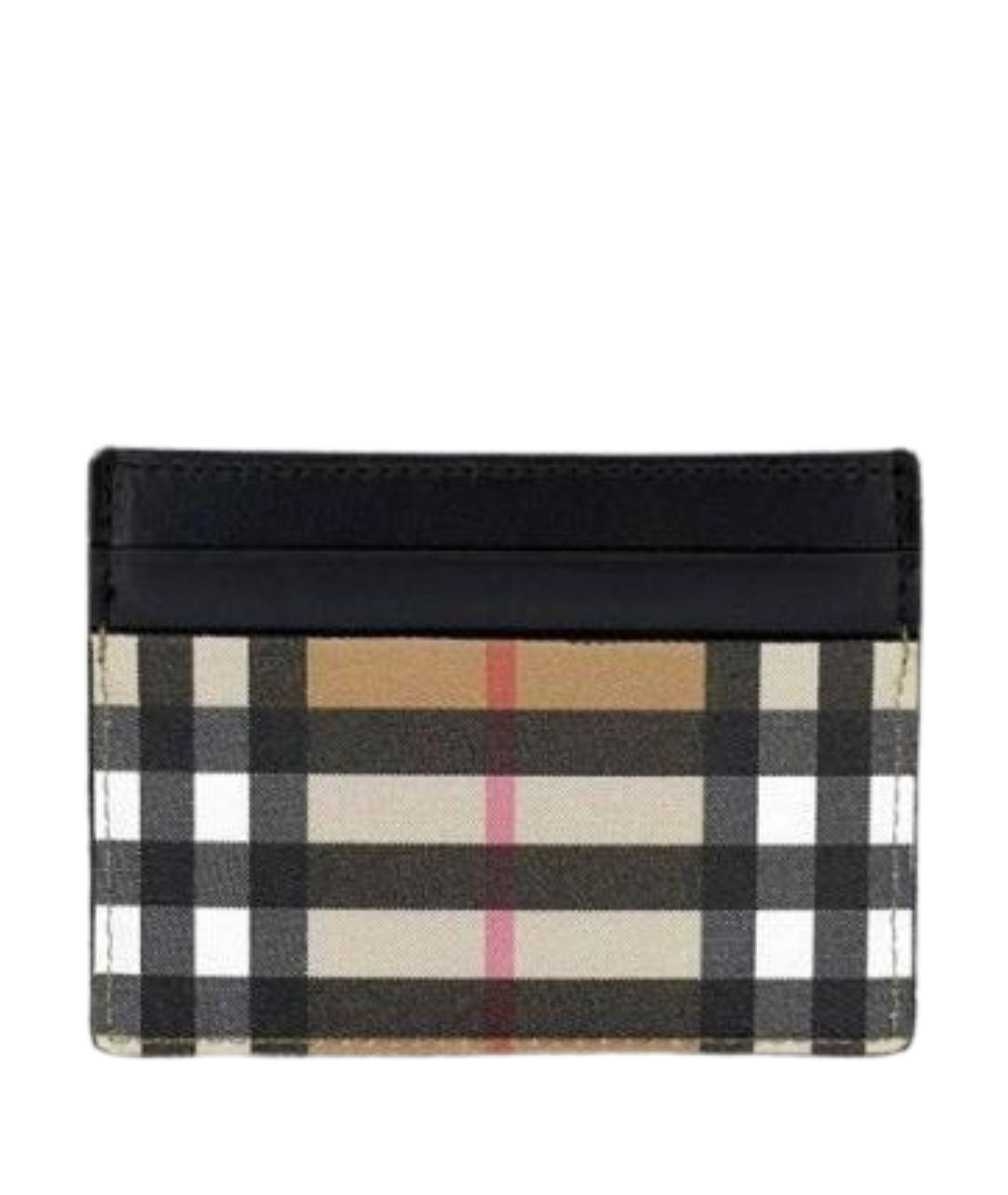 BURBERRY Бежевый кожаный кардхолдер, фото 1