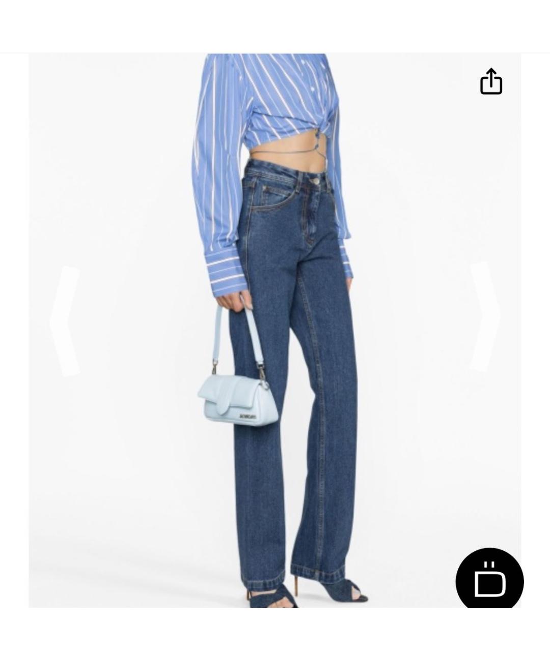 JACQUEMUS Голубая кожаная сумка через плечо, фото 5