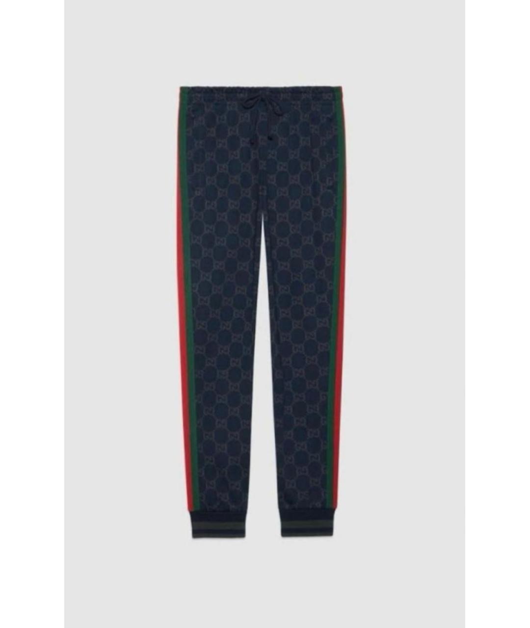 GUCCI Темно-синий хлопко-эластановый спортивный костюм, фото 5