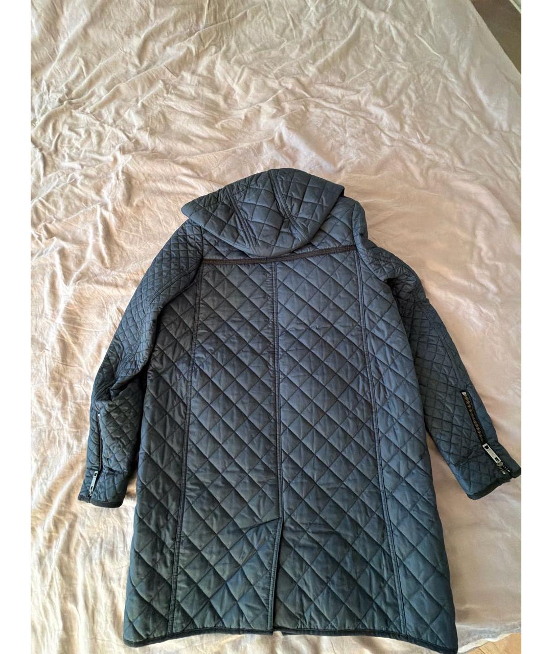 BURBERRY Темно-синяя полиэстеровая куртка, фото 2