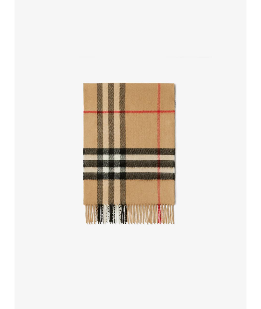 BURBERRY Бежевый кашемировый шарф, фото 5