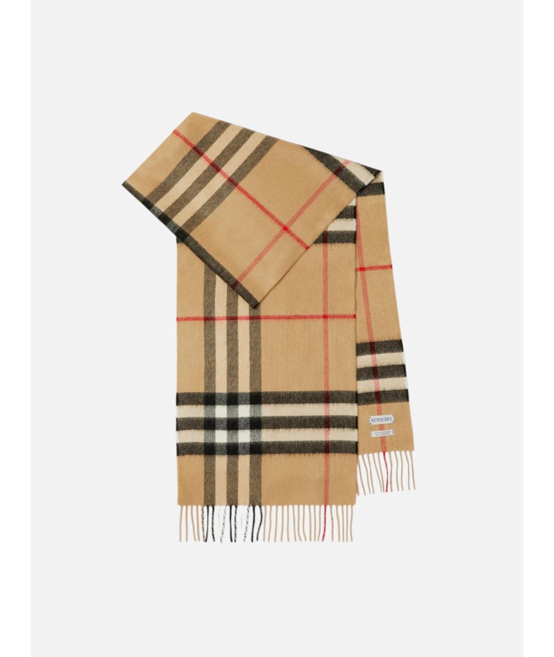BURBERRY Бежевый кашемировый шарф, фото 6