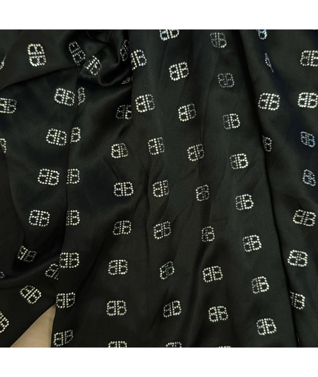BALENCIAGA Черная шелковая рубашка, фото 3