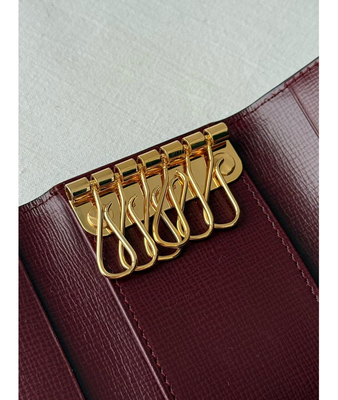 CARTIER Бордовая ключница, фото 2