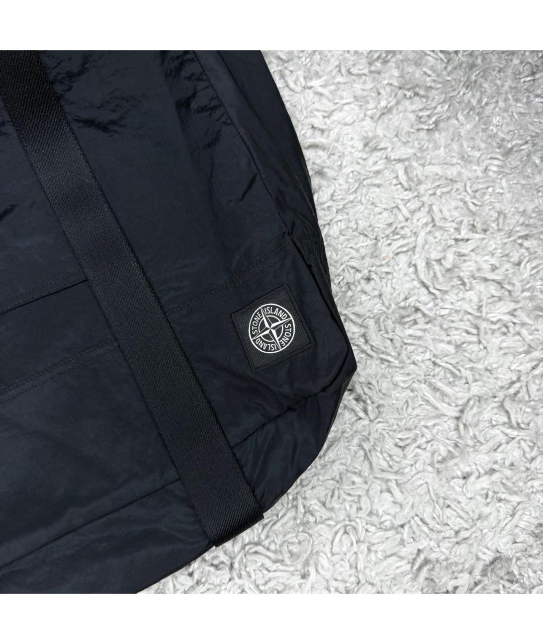 STONE ISLAND Черная тканевая сумка на плечо, фото 3