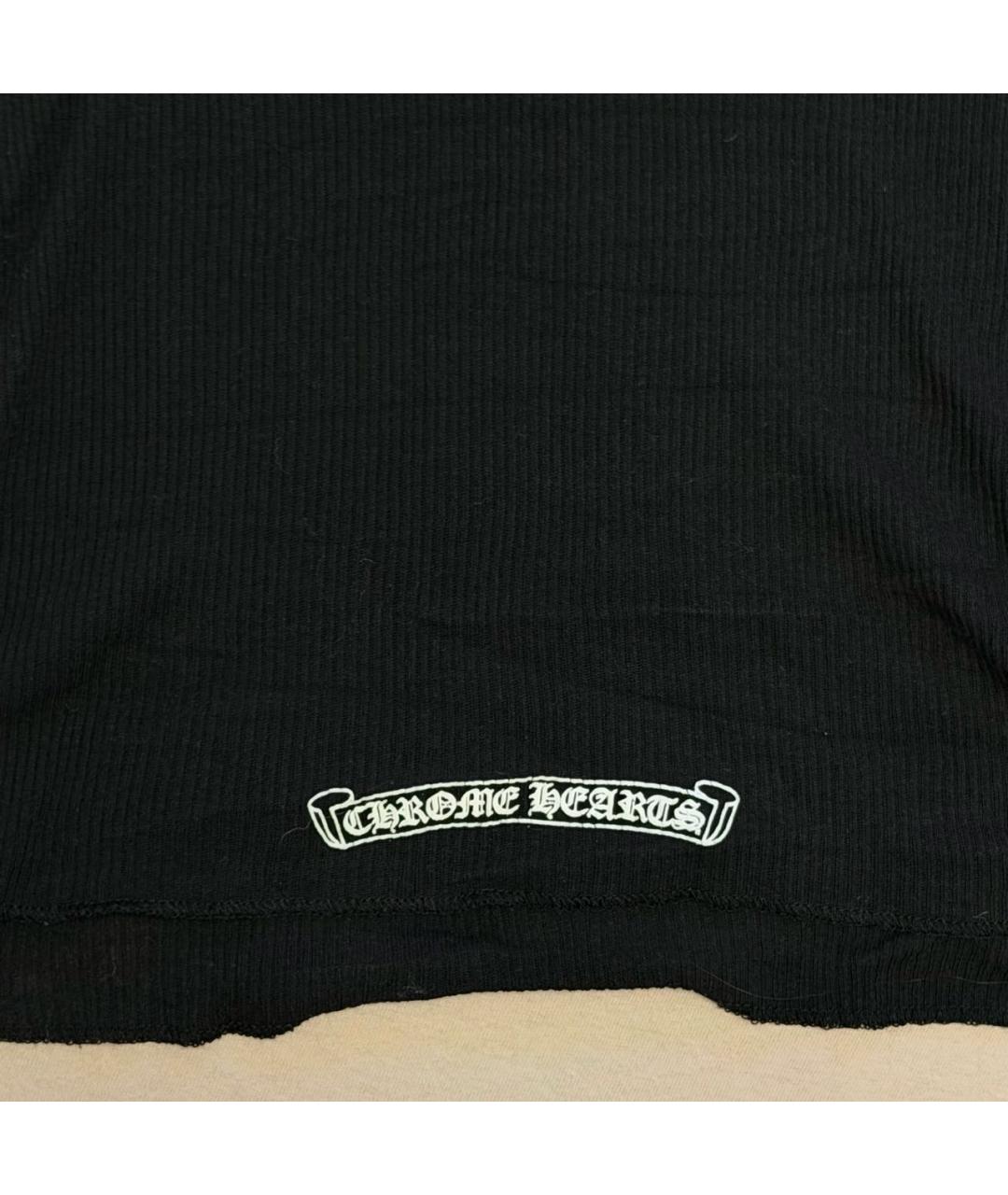CHROME HEARTS Черная хлопковая майка, фото 5