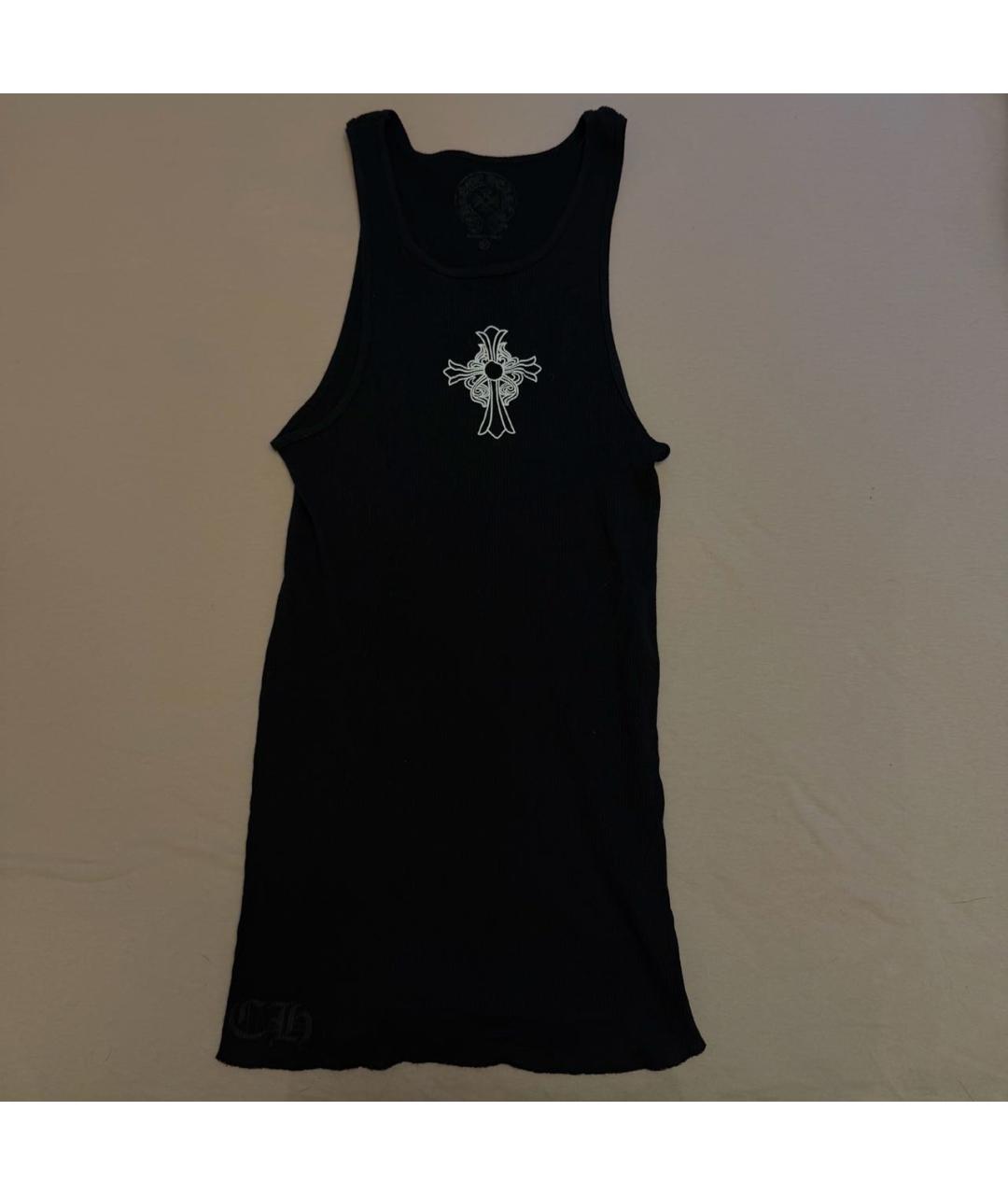 CHROME HEARTS Черная хлопковая майка, фото 6