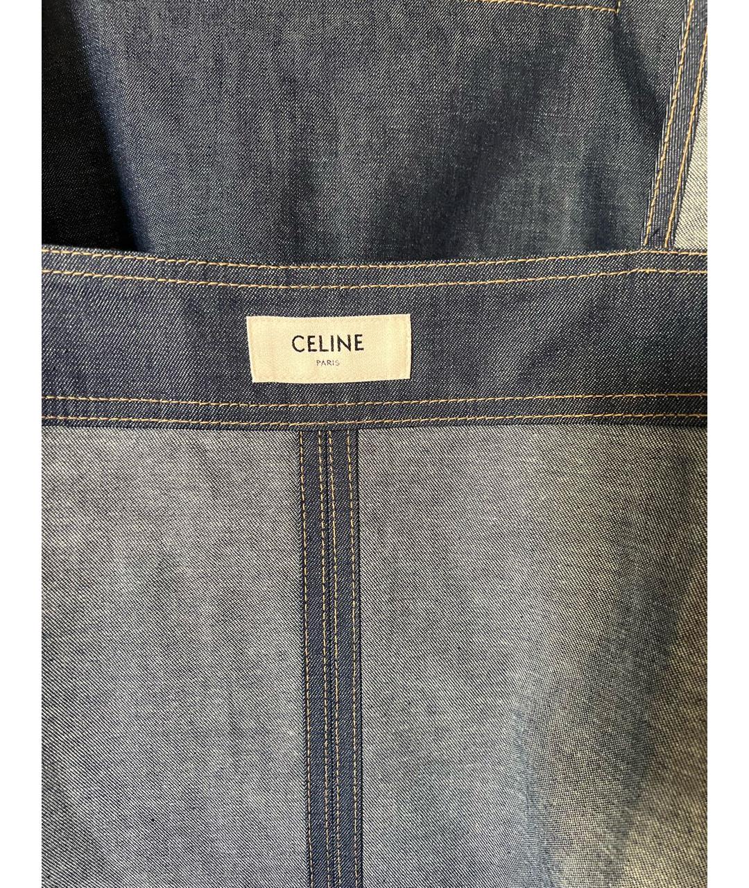 CELINE Синее хлопковое платье, фото 8