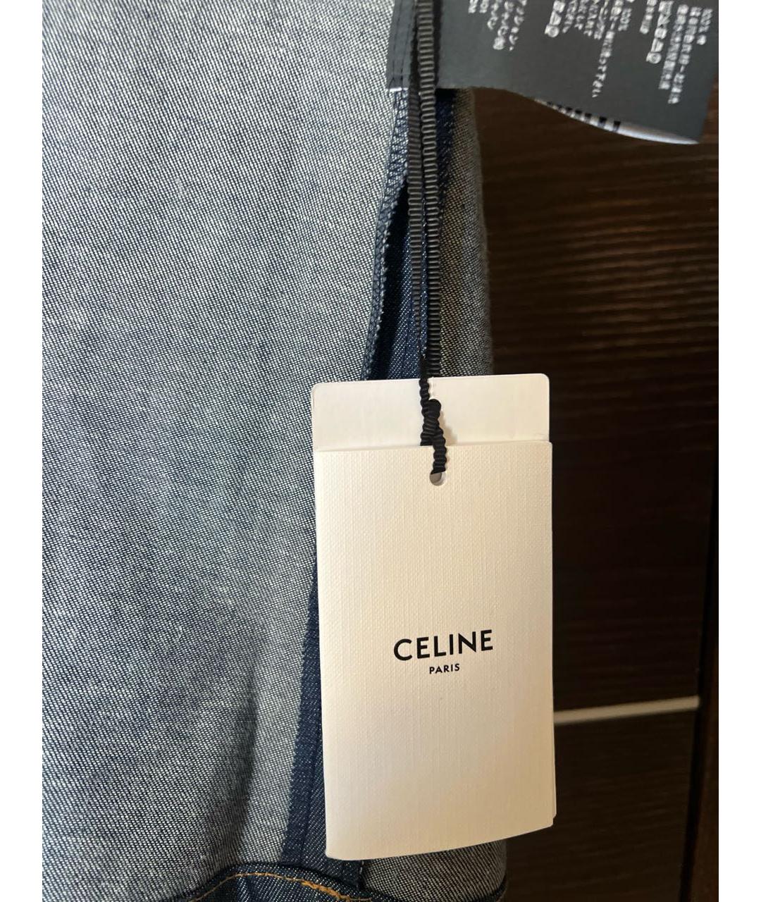CELINE Синее хлопковое платье, фото 6