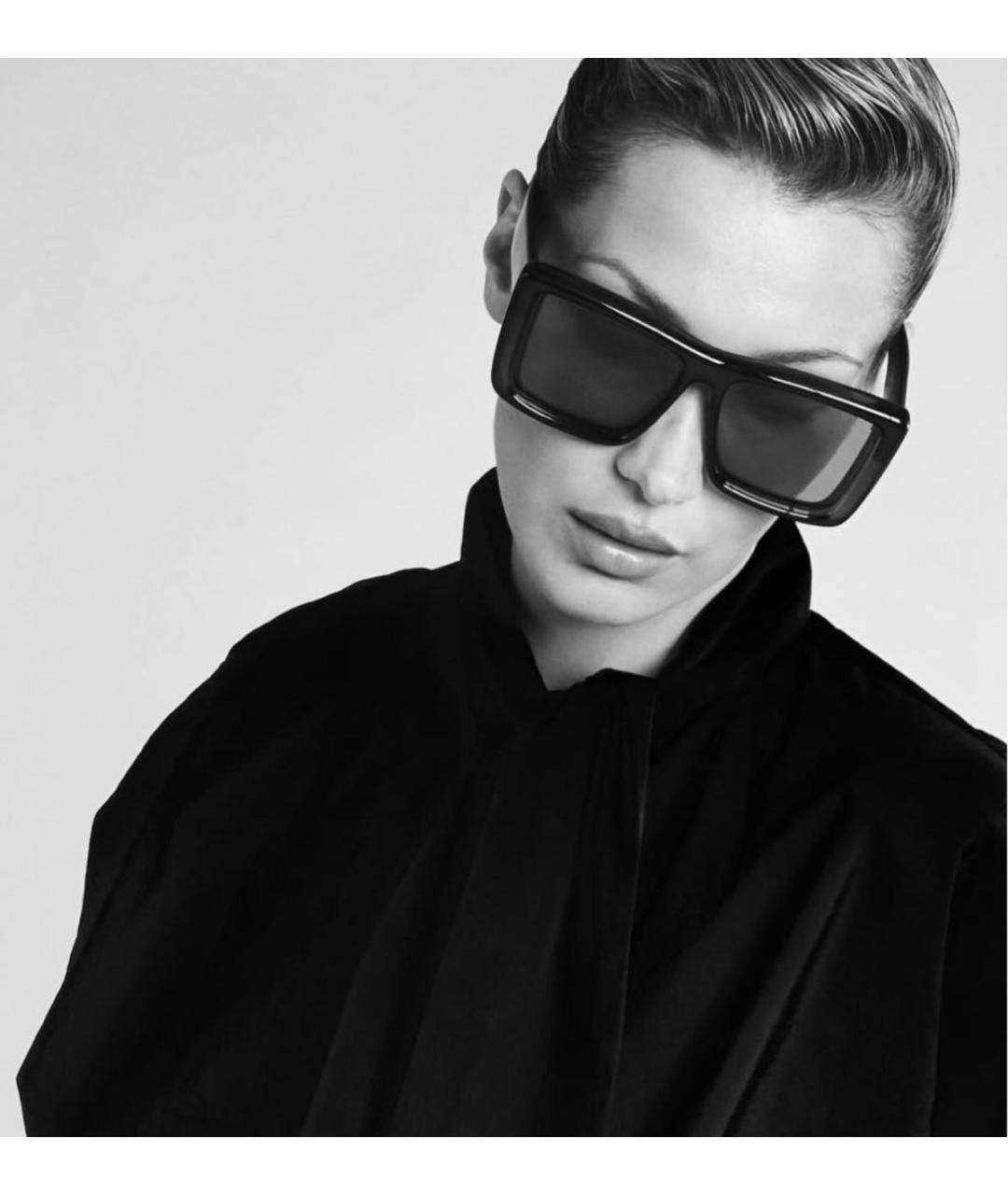 SAINT LAURENT Черные пластиковые солнцезащитные очки, фото 2