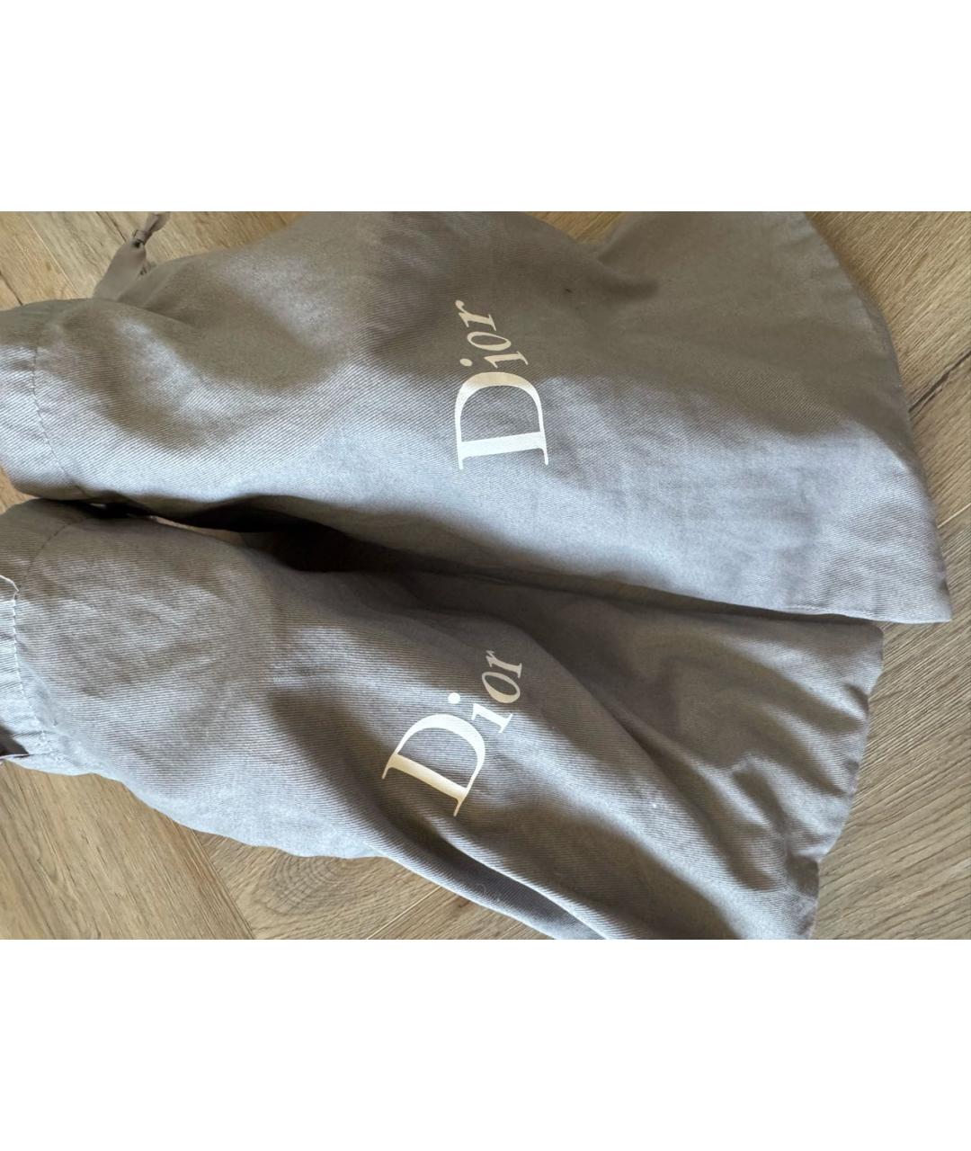 CHRISTIAN DIOR Черные кожаные босоножки, фото 8