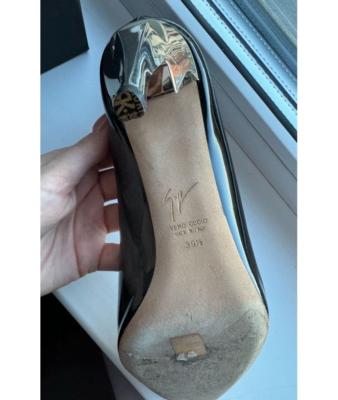GIUSEPPE ZANOTTI DESIGN Черные туфли из лакированной кожи, фото 4