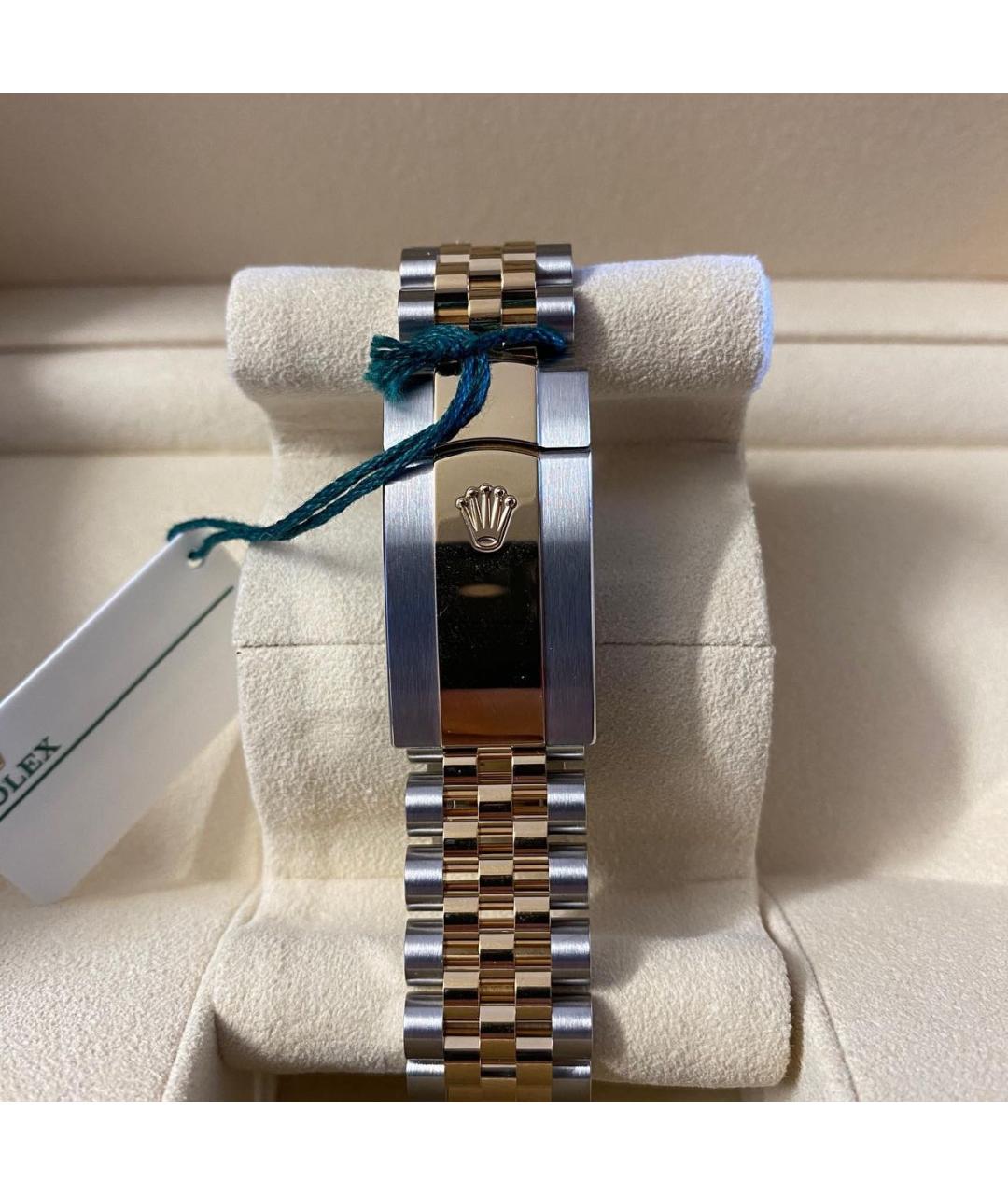 ROLEX Зеленые часы из желтого золота, фото 4