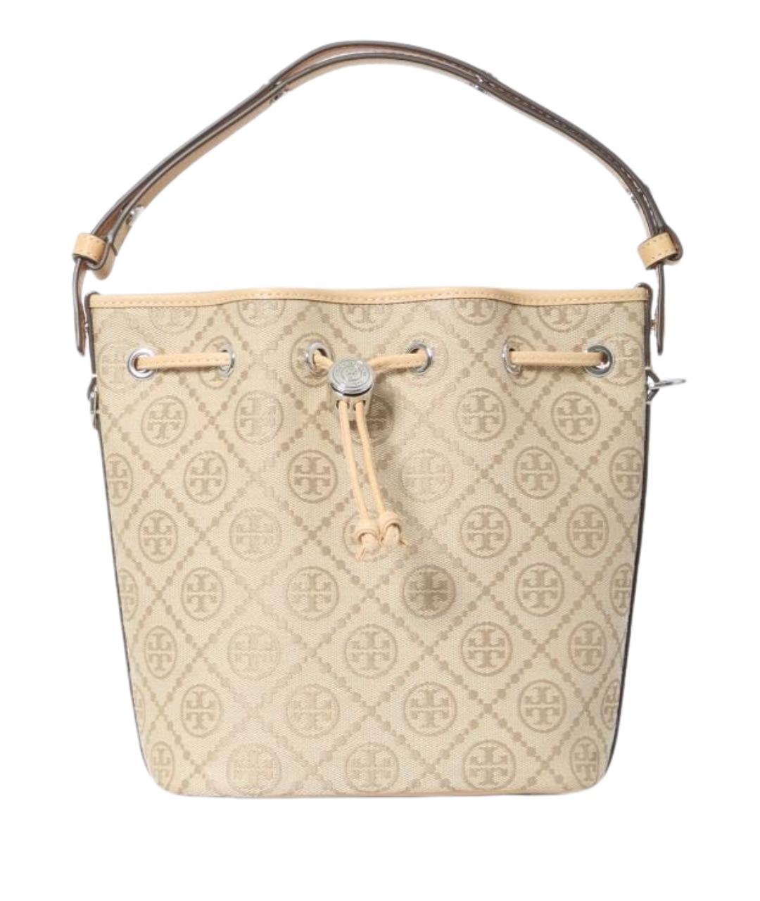 TORY BURCH Бежевая хлопковая сумка через плечо, фото 1