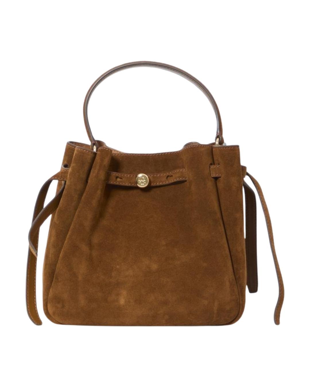 TORY BURCH Коричневая кожаная сумка через плечо, фото 1