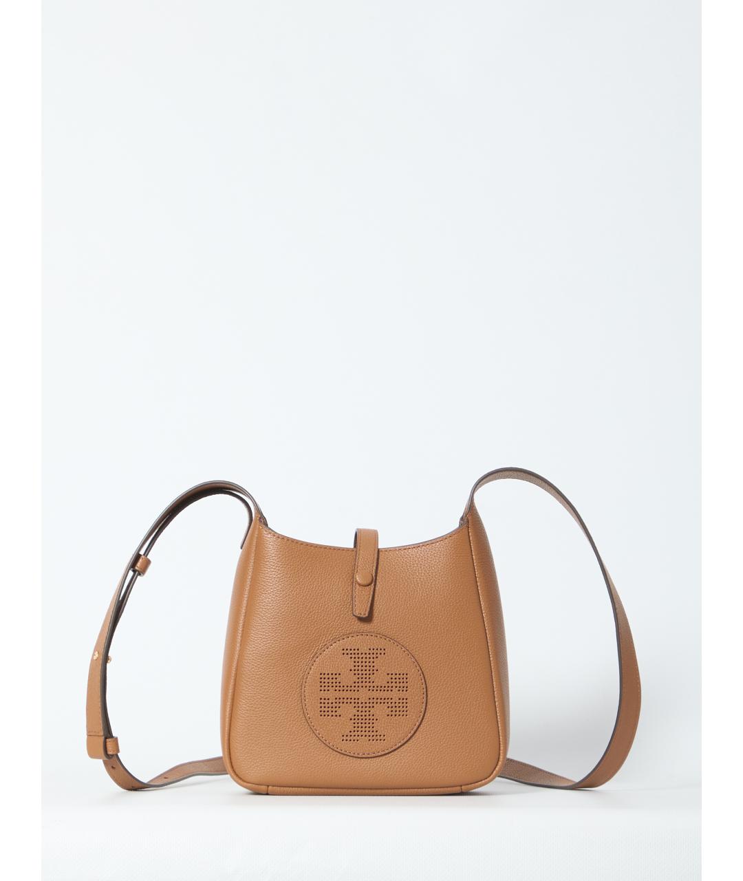 TORY BURCH Коричневая кожаная сумка через плечо, фото 1