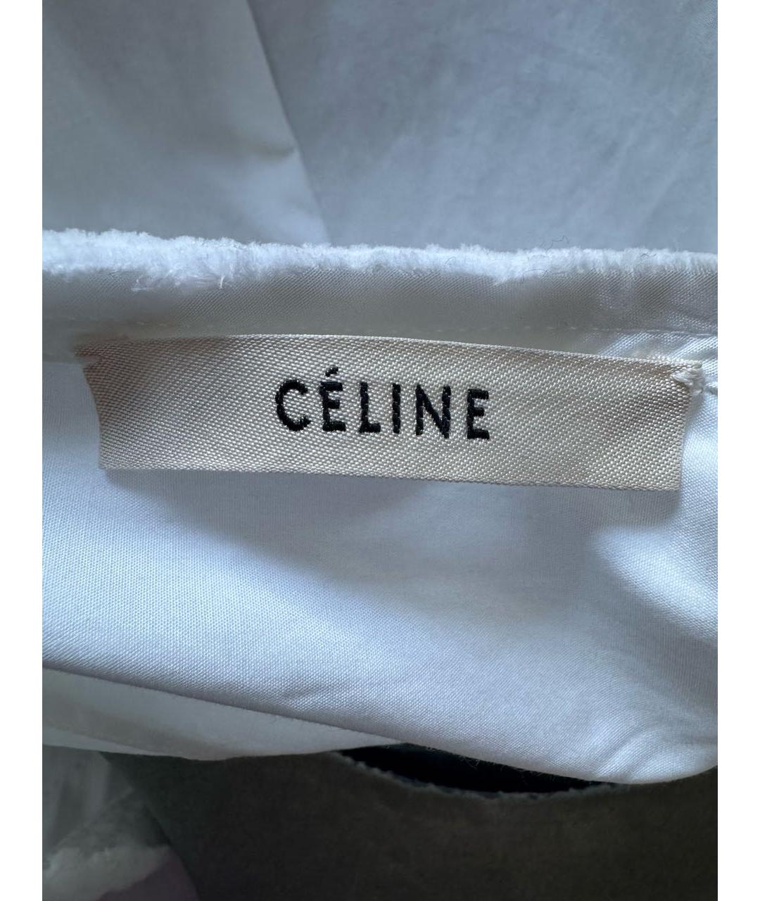 CELINE Белая хлопковая рубашка, фото 3