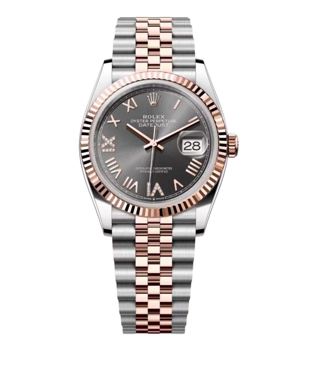 ROLEX Серые часы из розового золота, фото 1