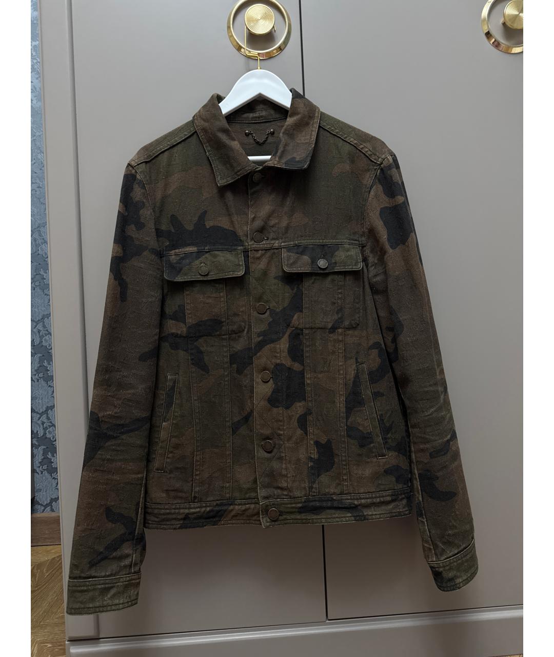 LOUIS VUITTON Хаки деним куртка, фото 7