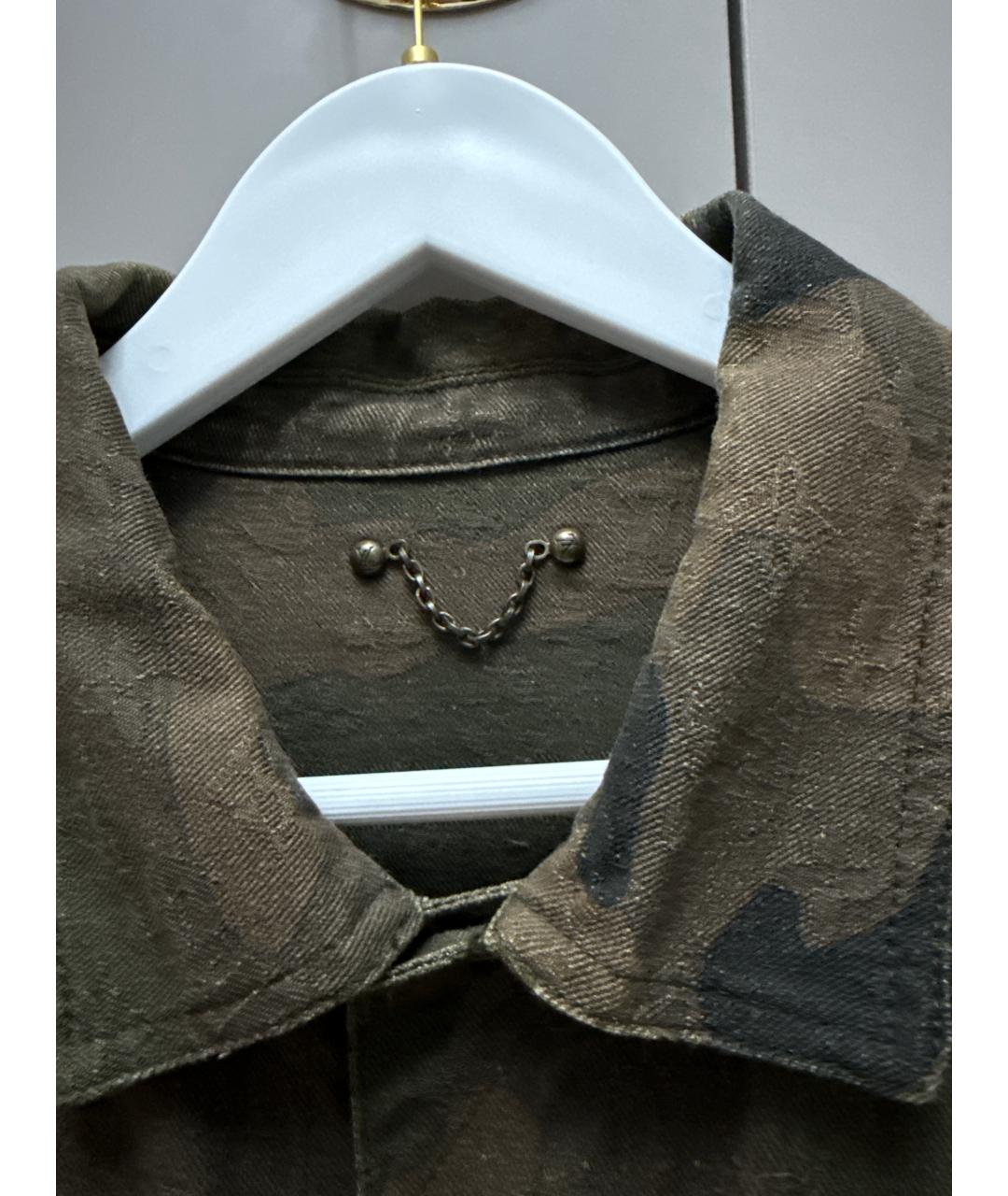 LOUIS VUITTON Хаки деним куртка, фото 4