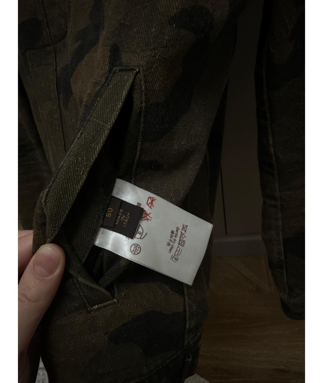 LOUIS VUITTON Хаки деним куртка, фото 3
