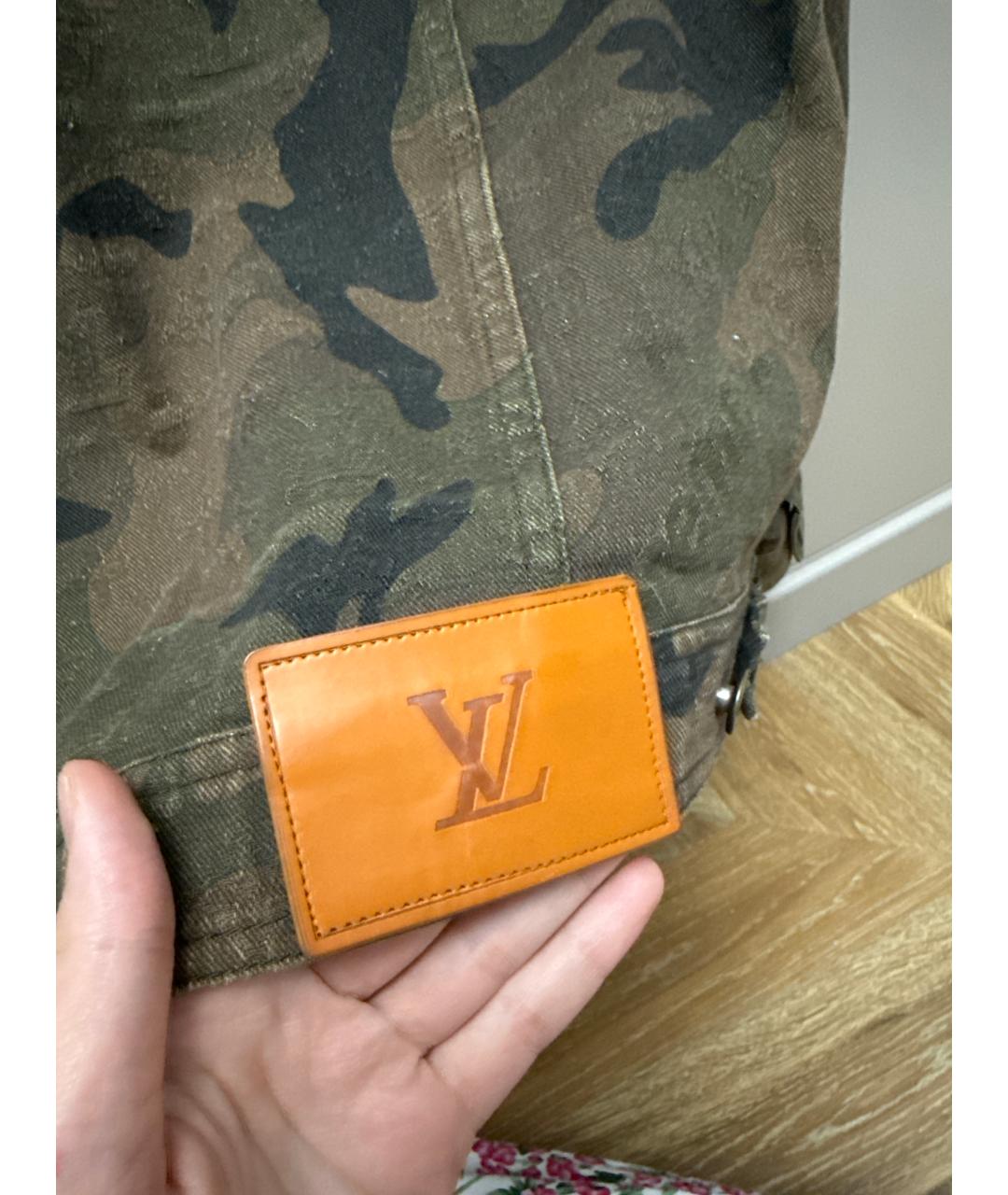 LOUIS VUITTON Хаки деним куртка, фото 6