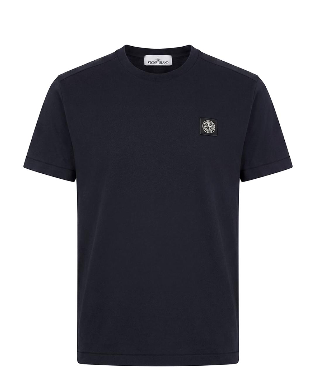 STONE ISLAND Синяя хлопковая футболка, фото 1