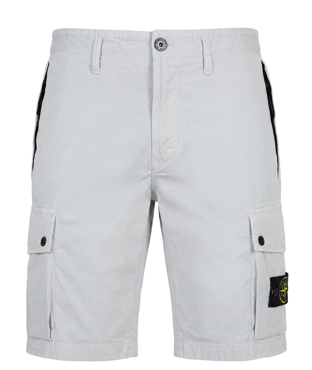 STONE ISLAND Голубые хлопковые шорты, фото 1