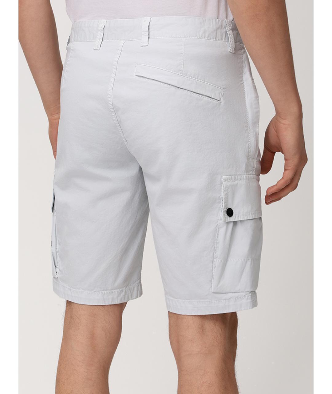 STONE ISLAND Голубые хлопковые шорты, фото 3