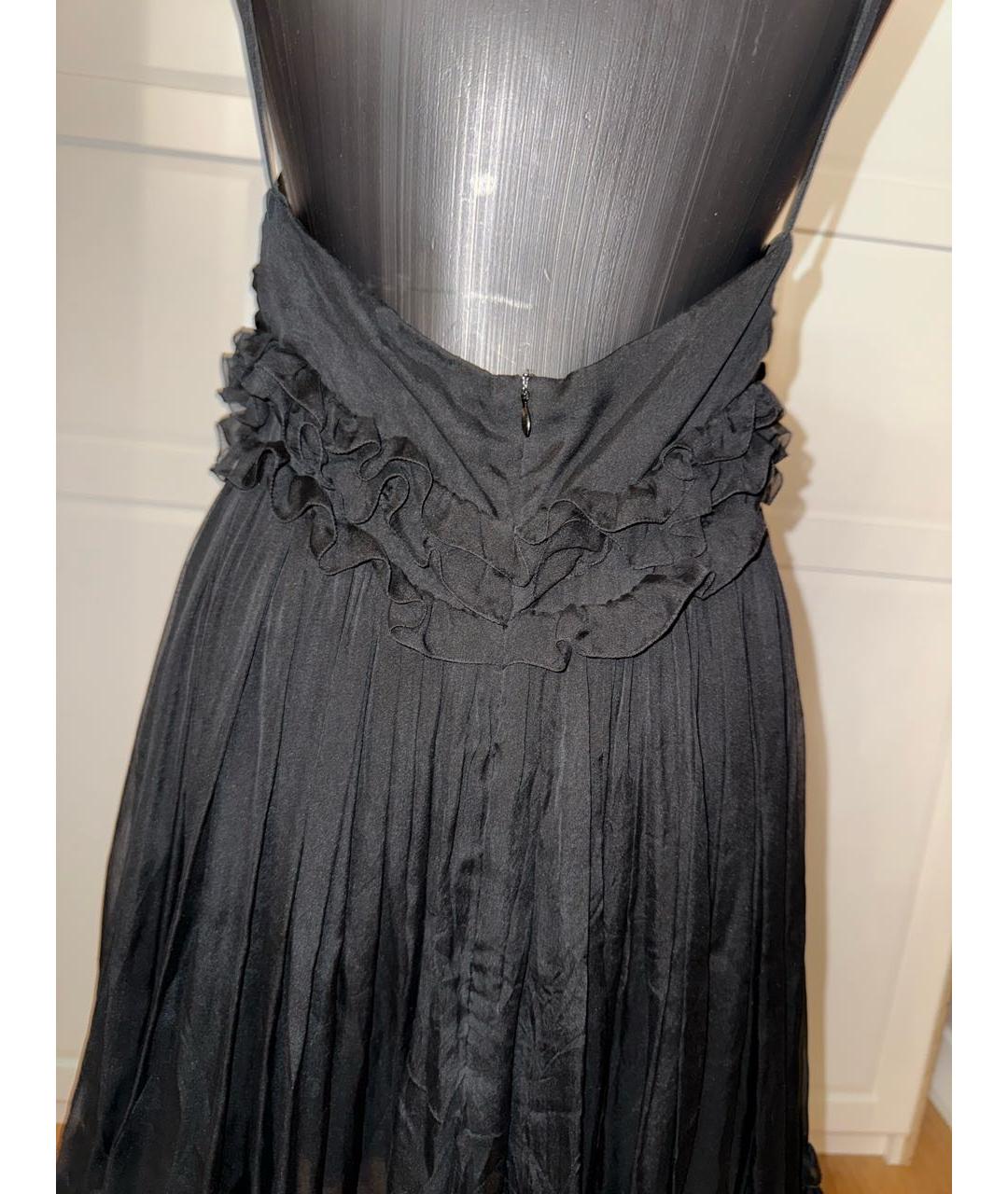 DOLCE&GABBANA Черный шелковый сарафан, фото 4