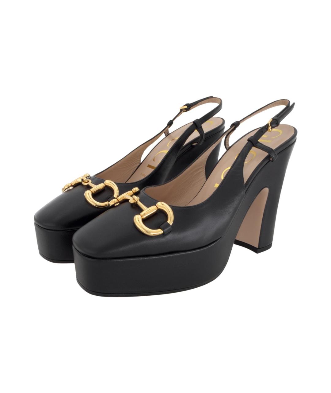 GUCCI Черные босоножки, фото 3