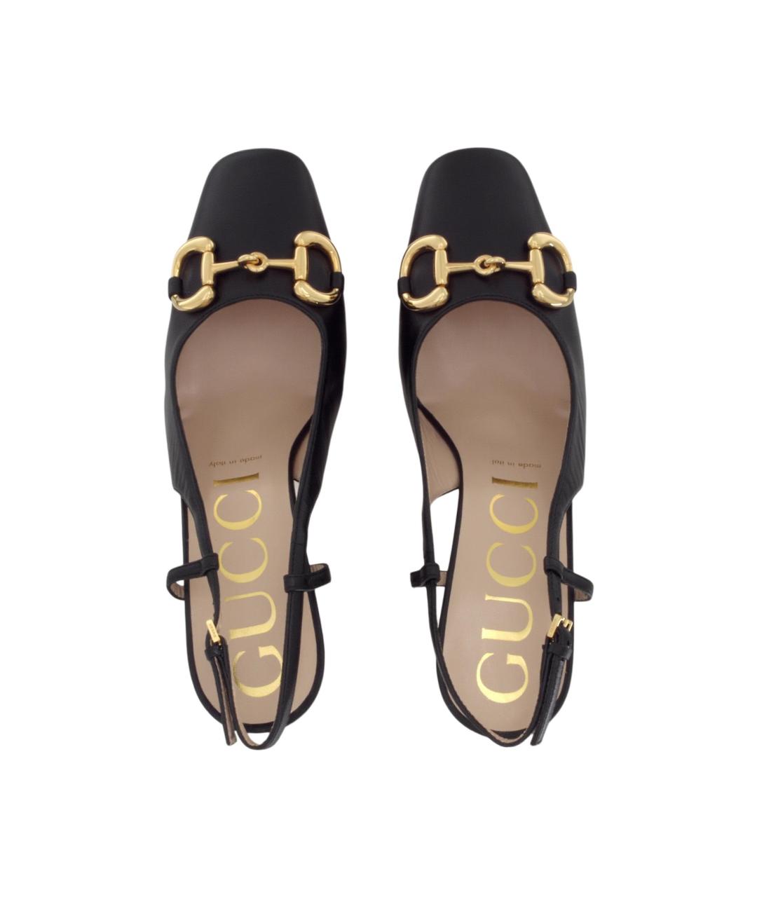 GUCCI Черные босоножки, фото 4