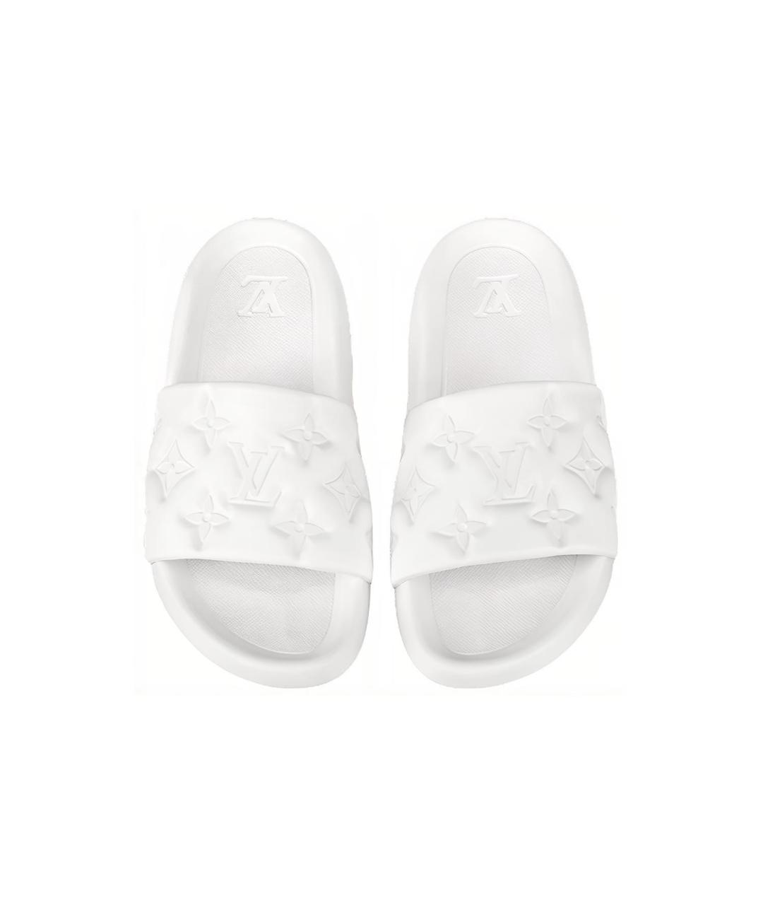 LOUIS VUITTON Белые шлепанцы, фото 4