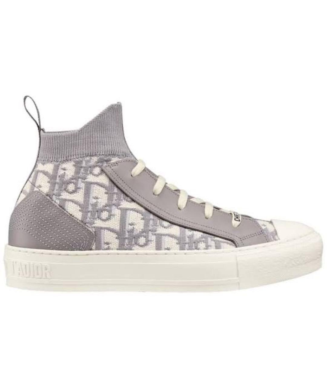 CHRISTIAN DIOR Серые текстильные кеды, фото 1