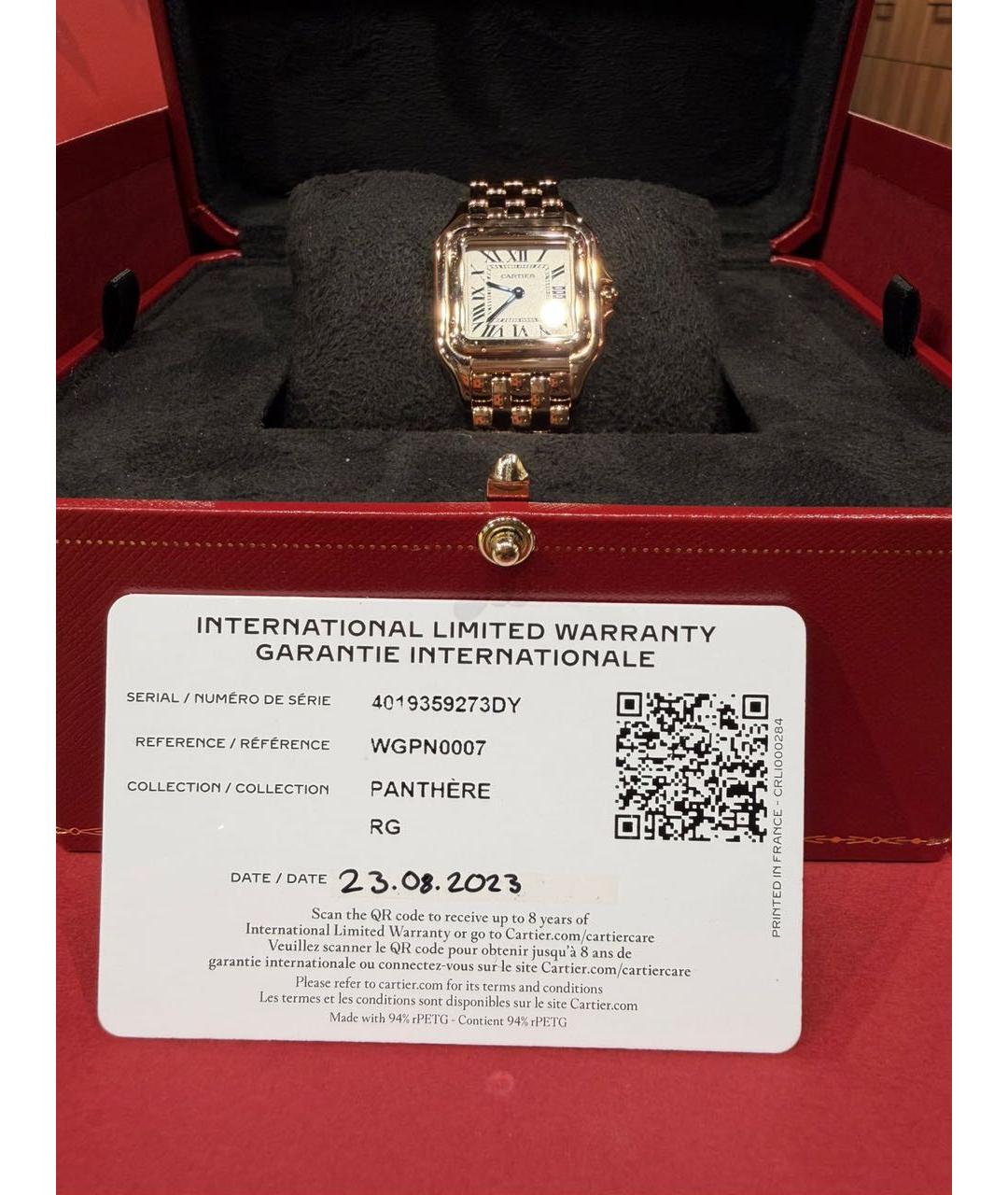CARTIER Золотые часы из розового золота, фото 2