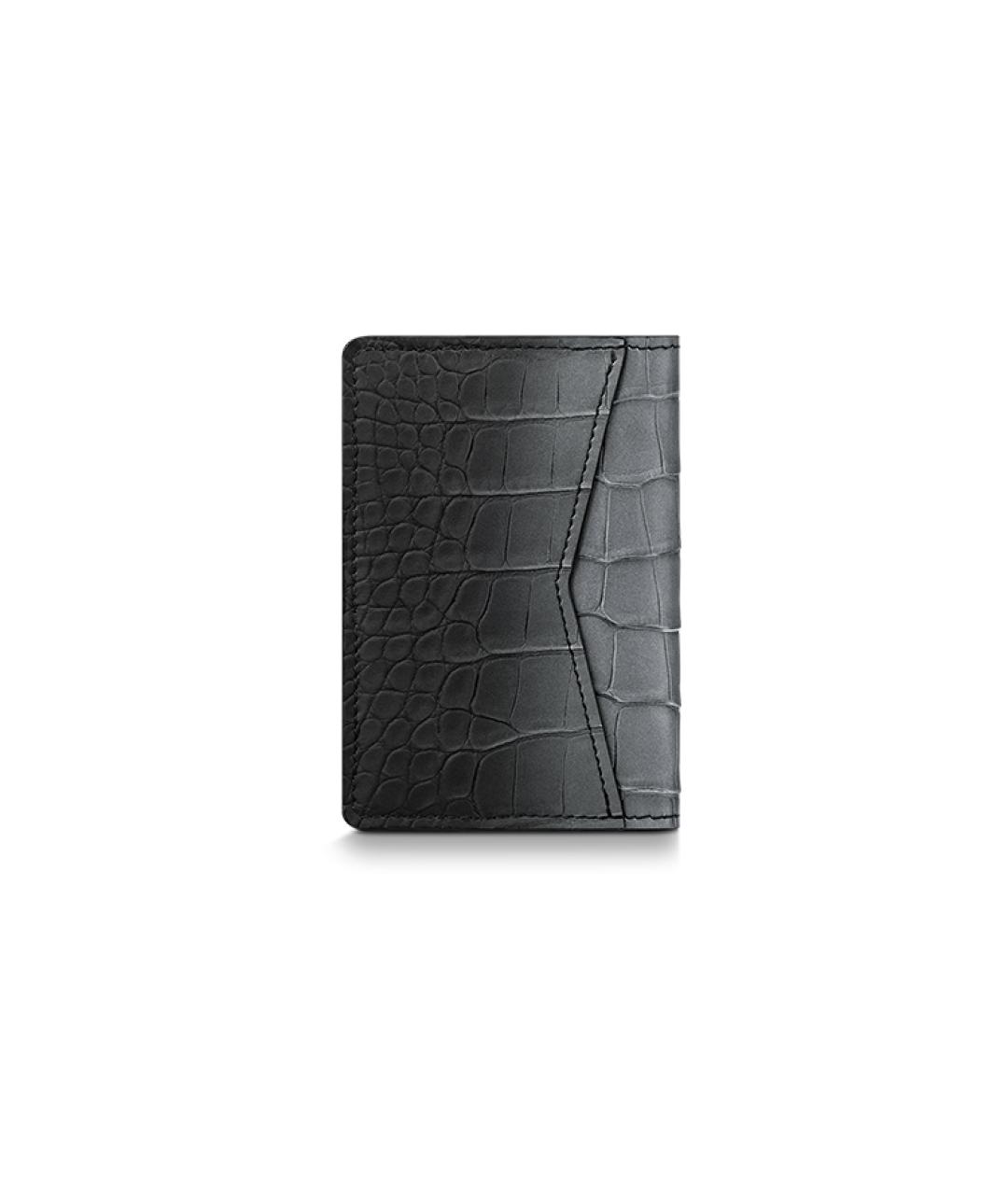 LOUIS VUITTON Черный кошелек из экзотической кожи, фото 2
