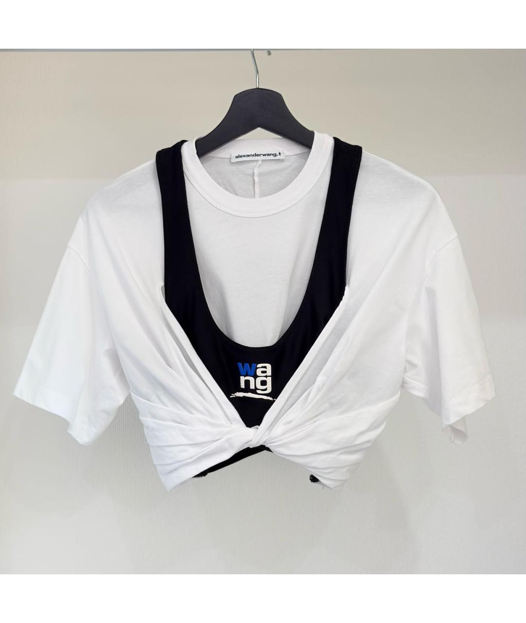 T BY ALEXANDER WANG Белая хлопковая футболка, фото 3
