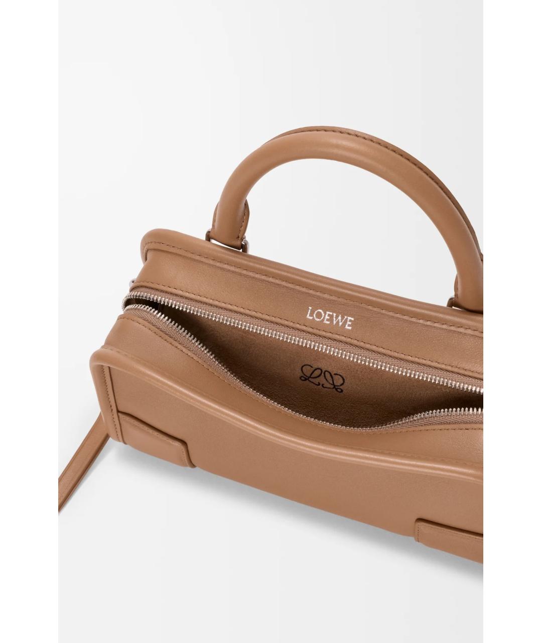 LOEWE Коричневая кожаная сумка тоут, фото 7