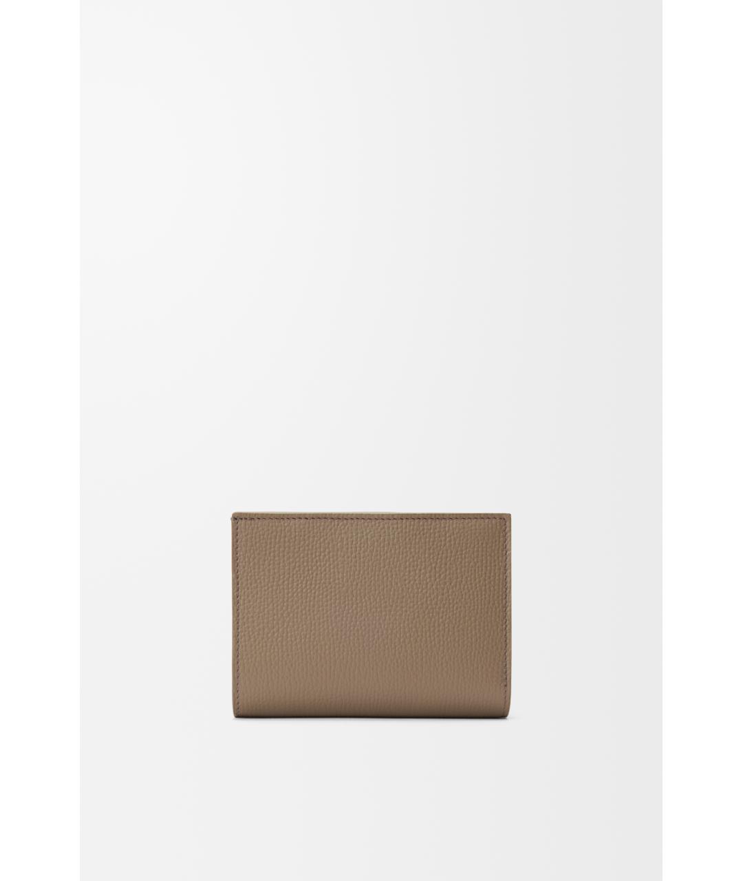 LOEWE Бежевый кожаный кошелек, фото 4